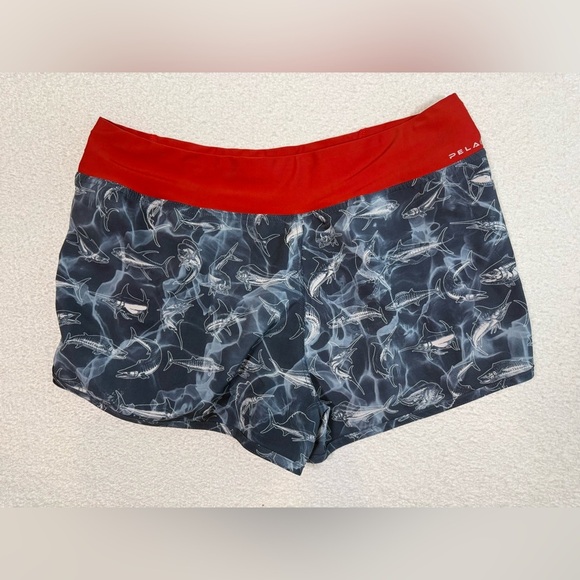 Pelagic Women's Bali Active Americamo Board Shorts size xlarge blue/red fishing - Picture 3 of 5